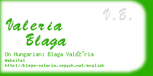 valeria blaga business card